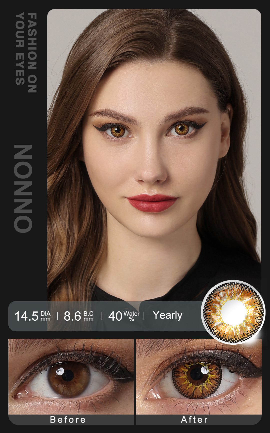 Nonno??Brown Yearly Contact Lenses