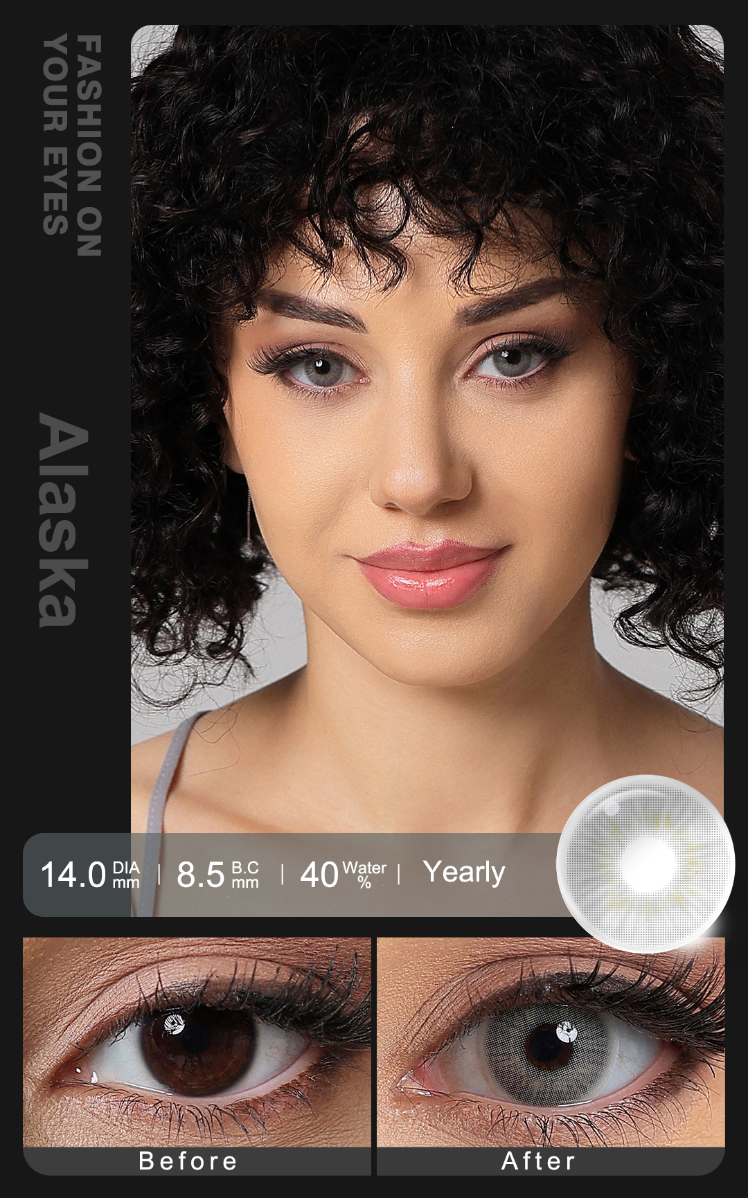 Alaska Seal Gray Contact Lenses