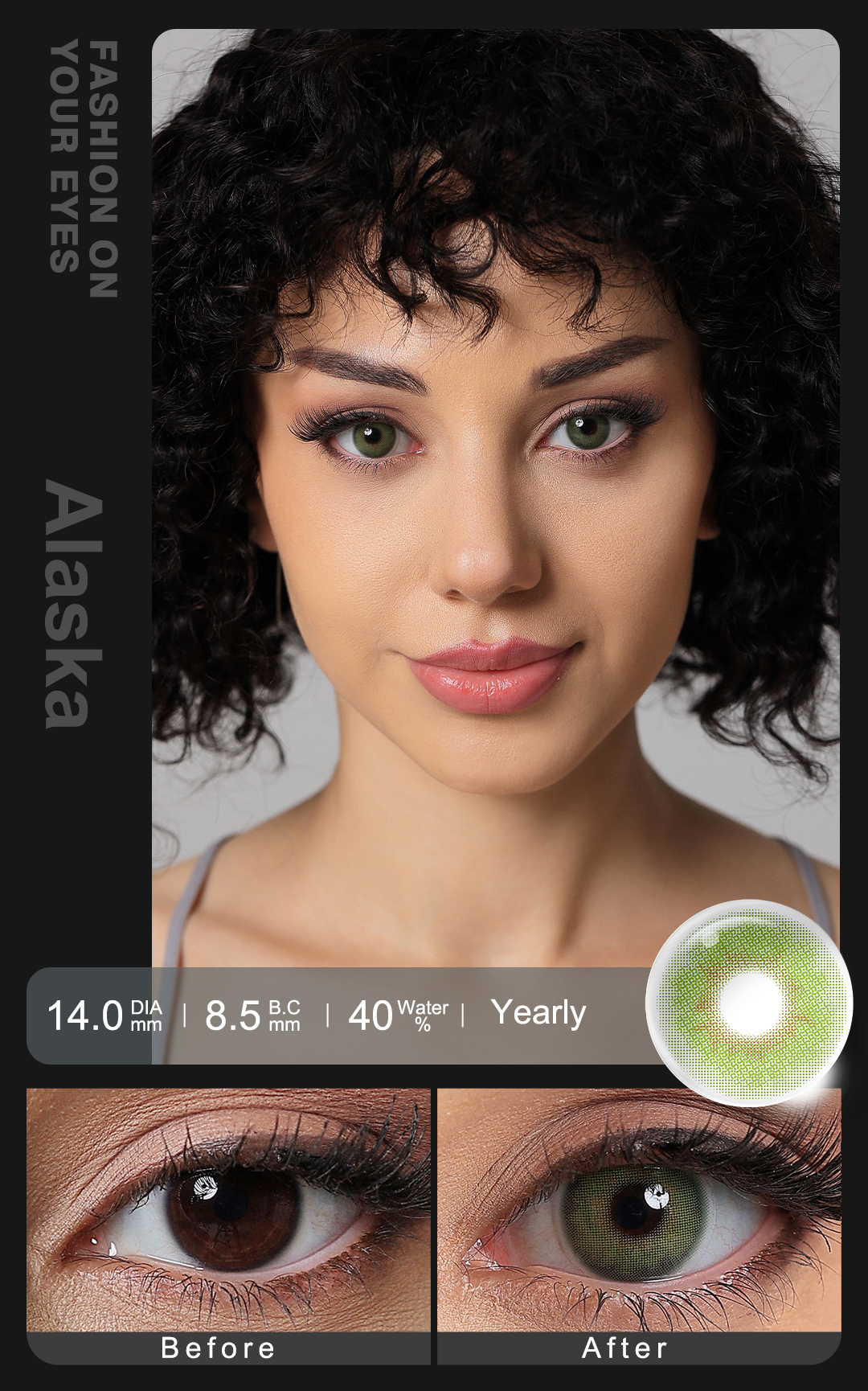 Alaska Moss Green Contact Lenses