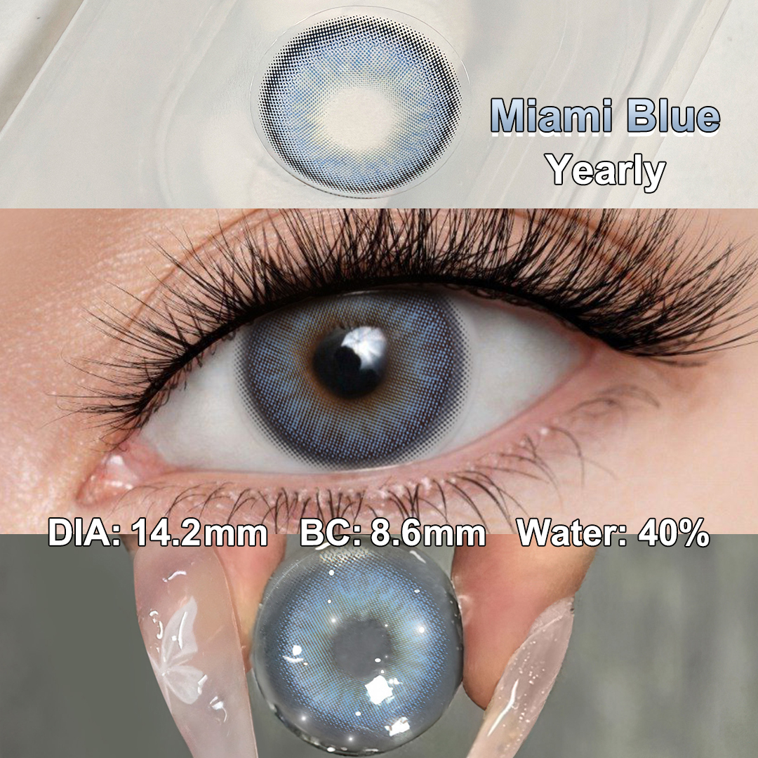 Mizzle Blue Yearly Contact Lenses