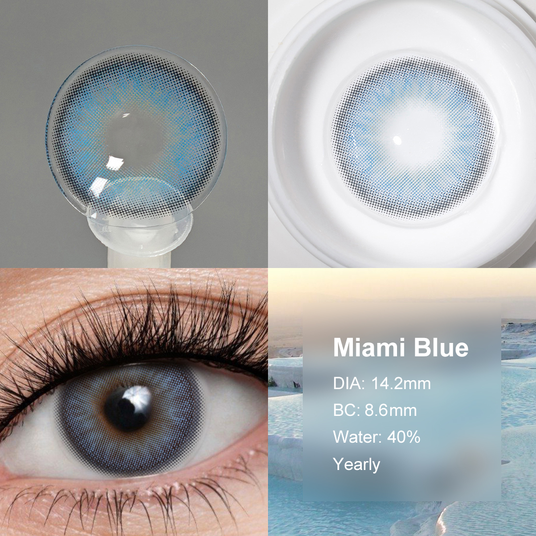 Mizzle Blue Yearly Contact Lenses
