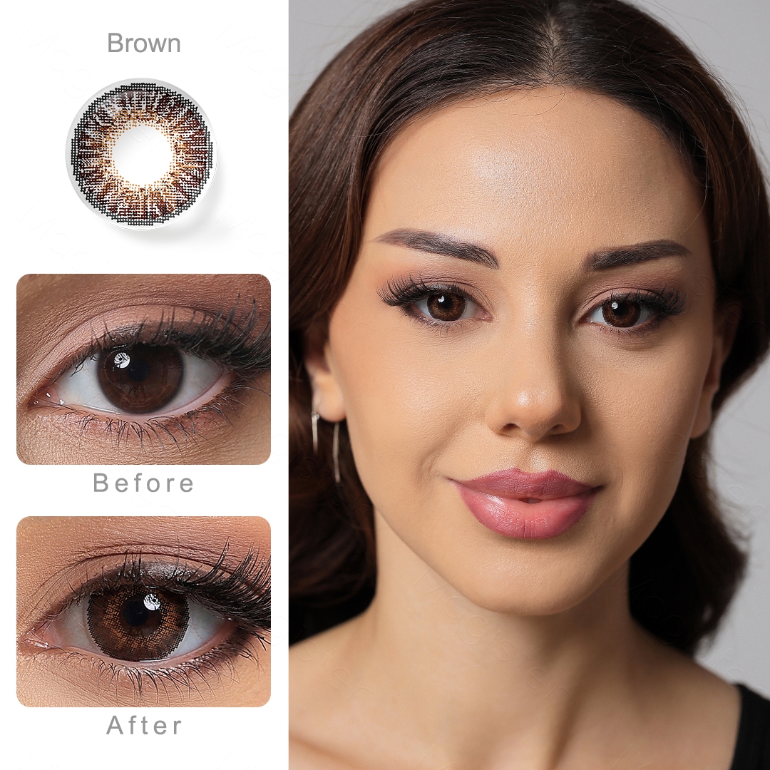 Star Brown Contact Lenses