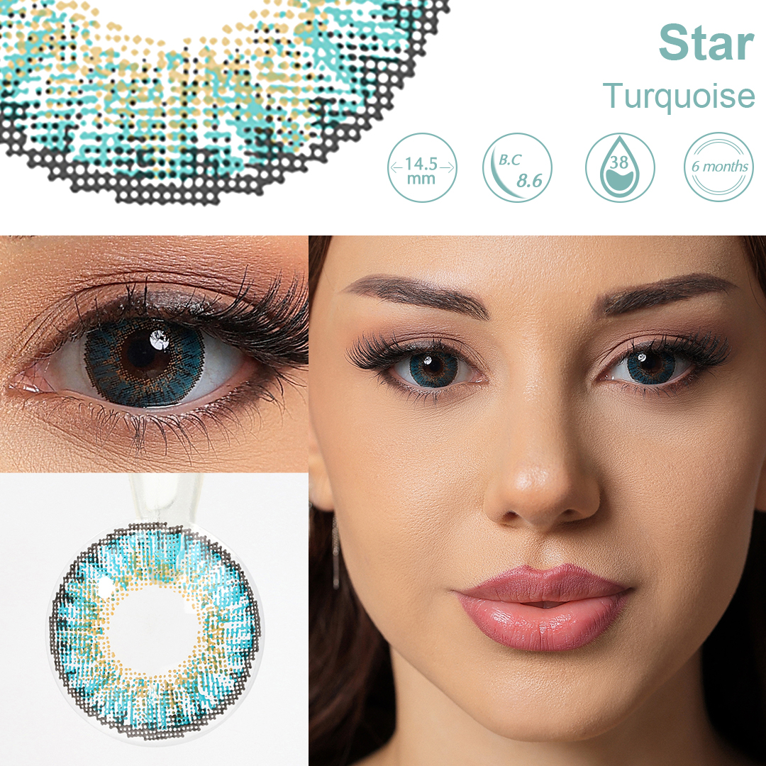 Star Turquoise 6 Months Contact Lenses