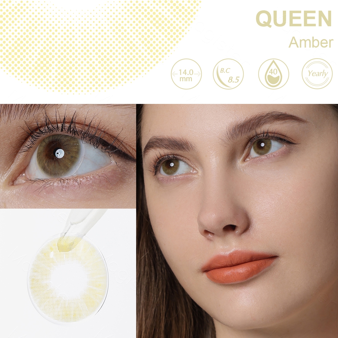Queen Amber 6 Months Contact Lenses