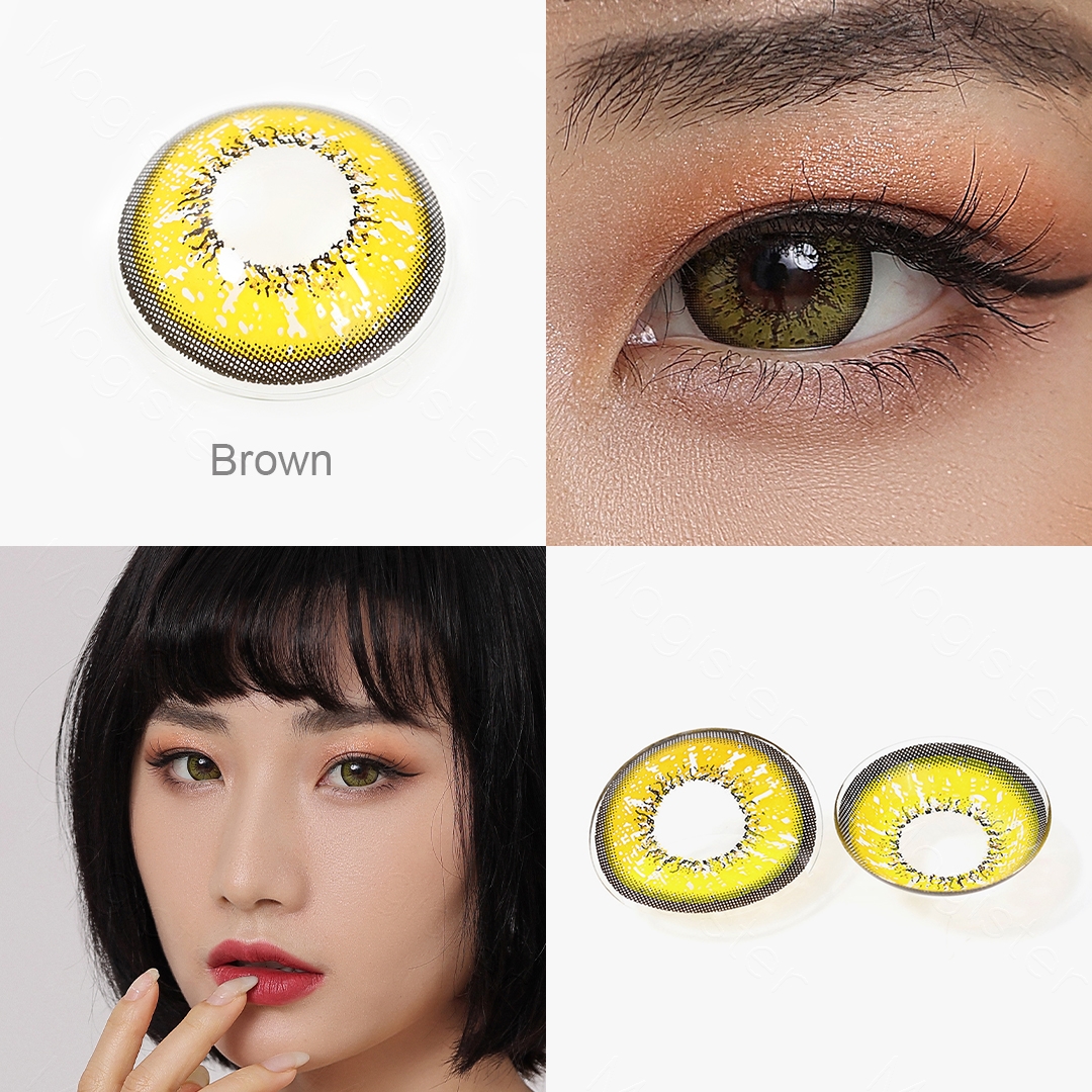 Flame Brown Yearly Contact Lenses