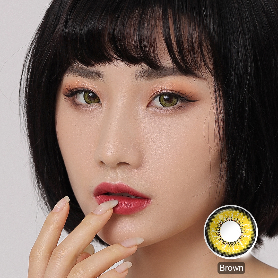 Flame Brown Yearly Contact Lenses