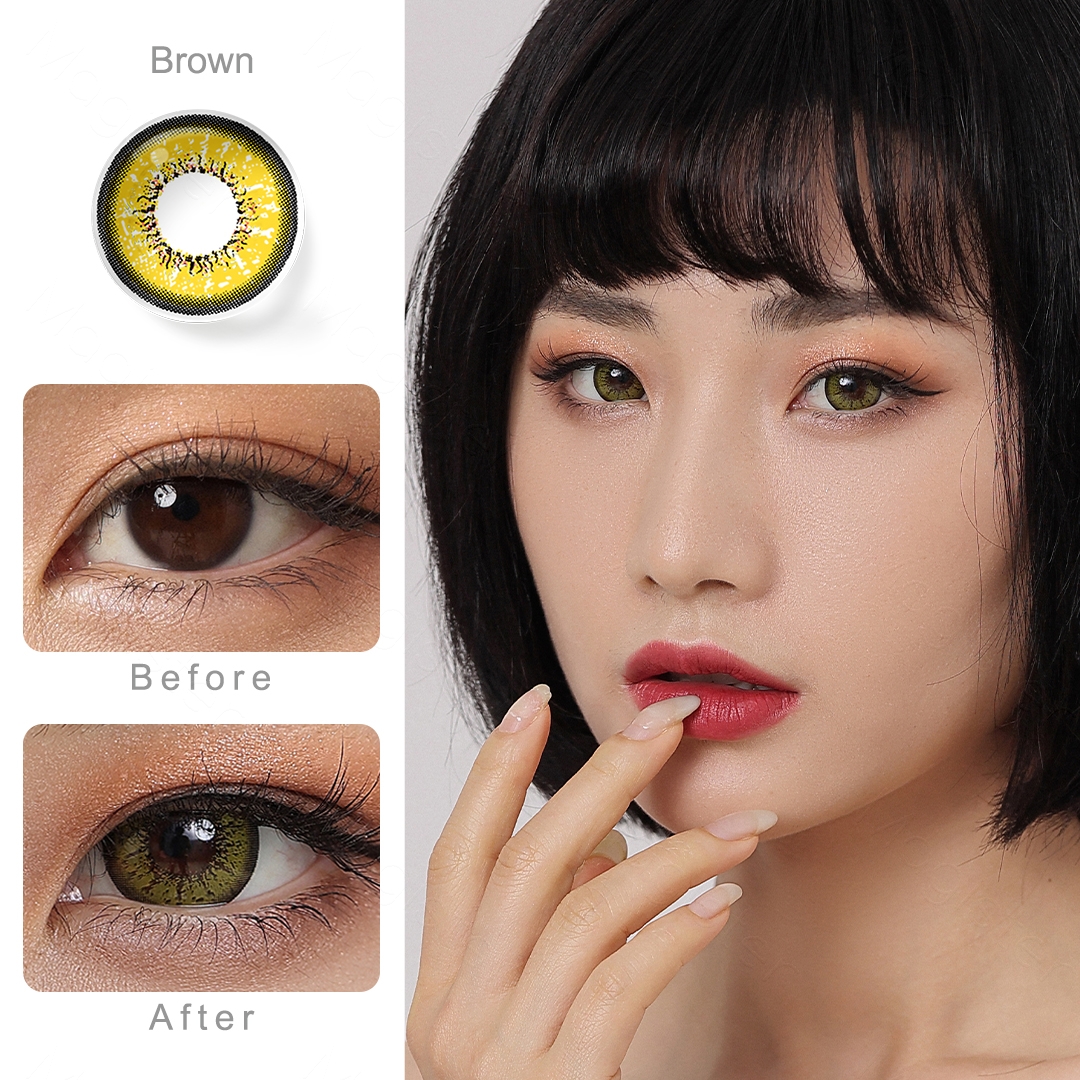 Flame Brown Yearly Contact Lenses