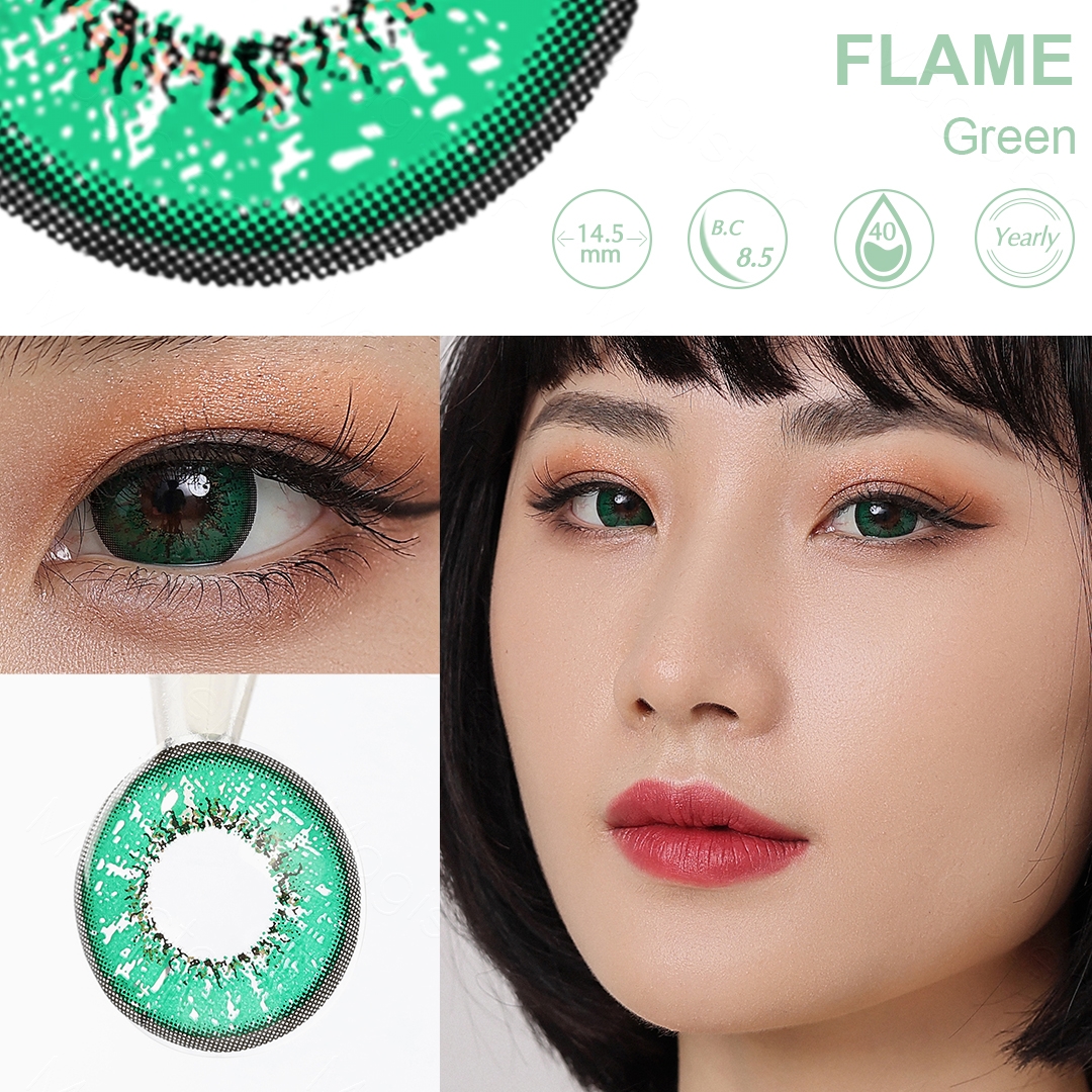 Flame Green Contact Lenses