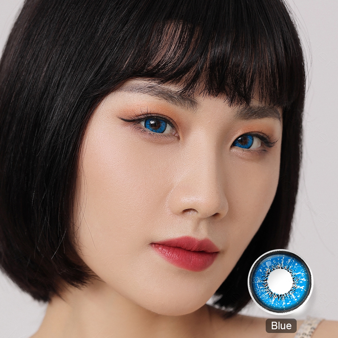 Flame Blue Contact Lenses