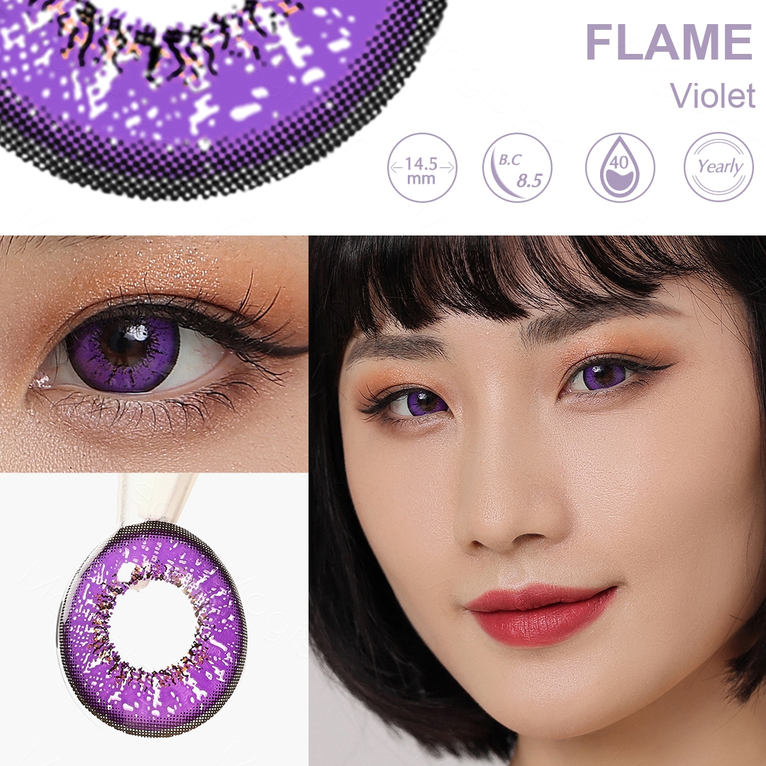 Flame Violet Contact Lenses