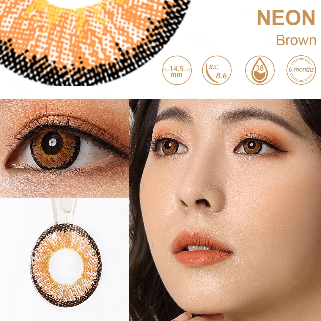 Neon Brown 6 Months Contact Lenses