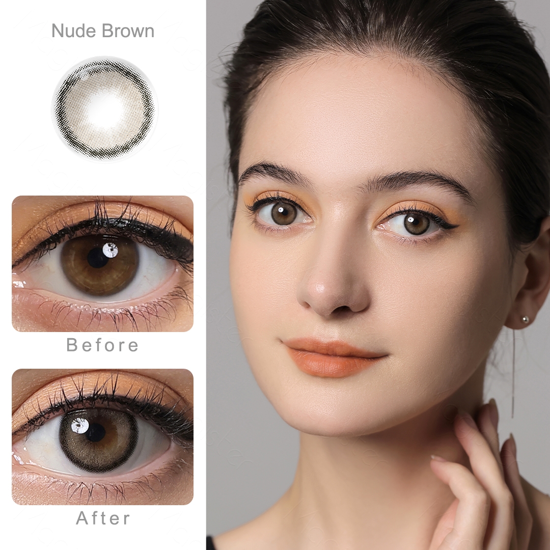 Roze Nude Brown 6 Months Contact Lenses