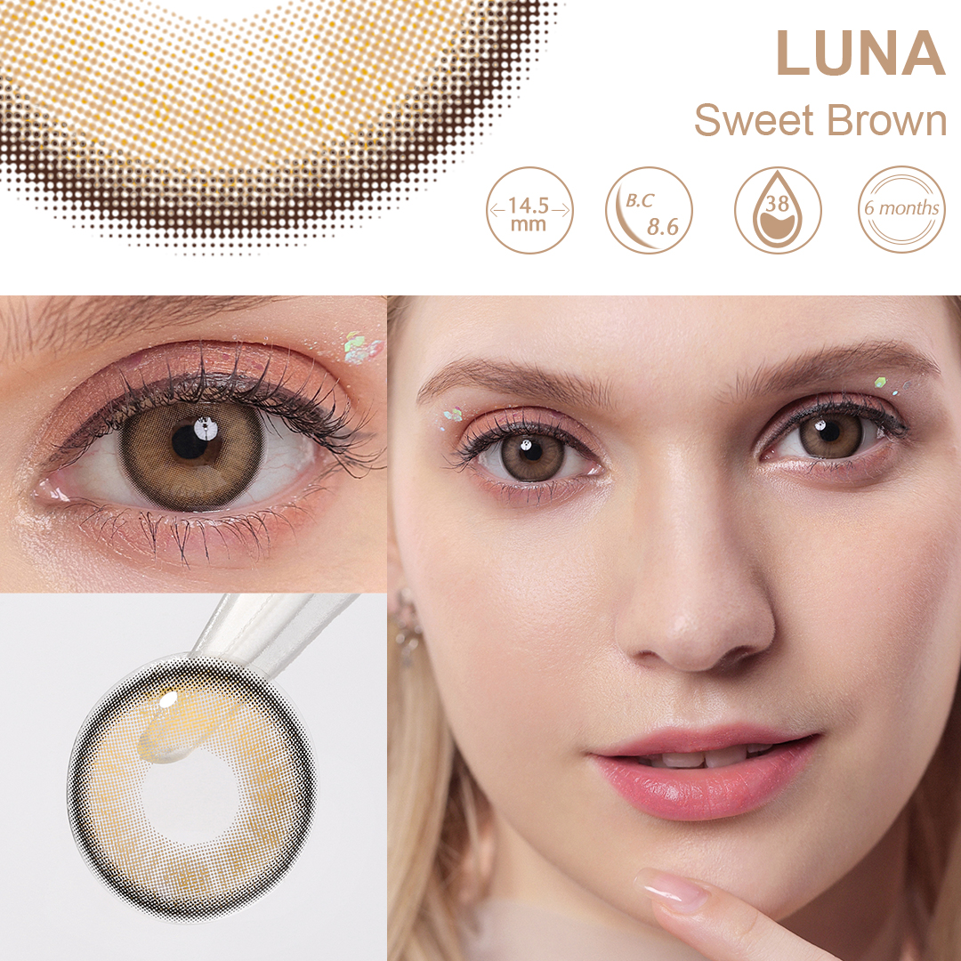LUNA Sweet Brown 6 Months Contact Lenses