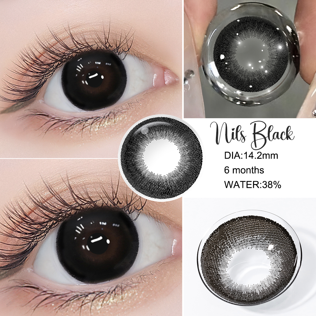 Nils Black 6 Months Contact Lenses