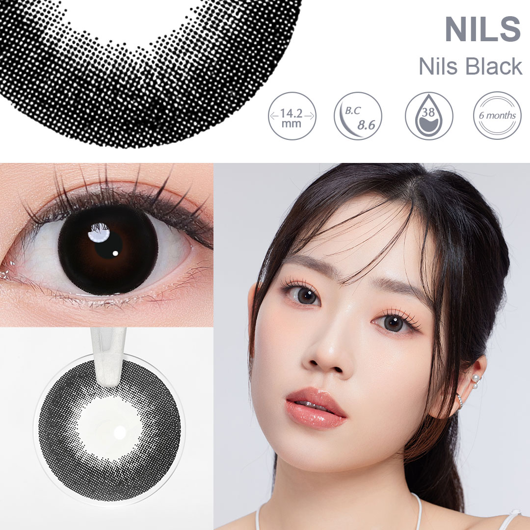 Nils Black 6 Months Contact Lenses