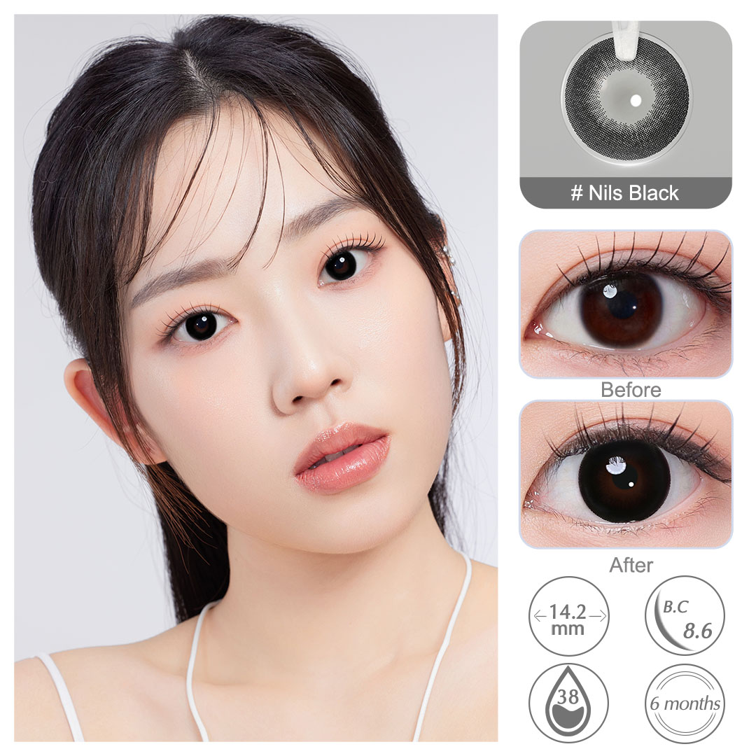 Nils Black 6 Months Contact Lenses