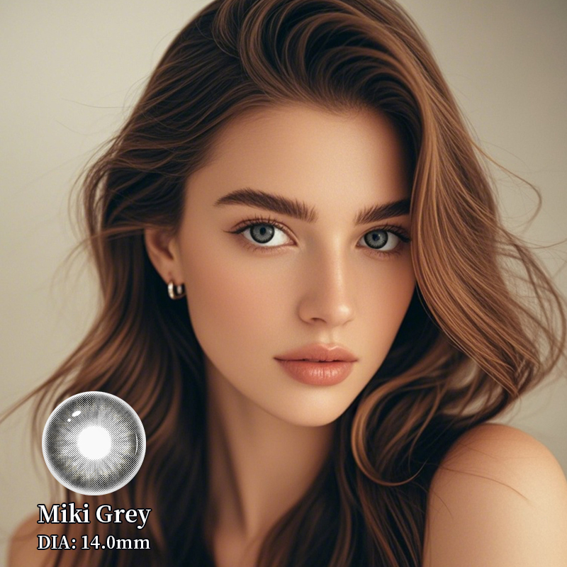 Miki Gray Prescription Yearly Contact Lenses