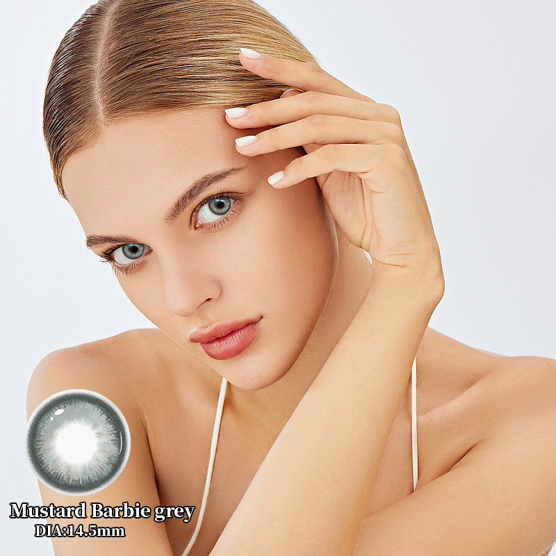 Mustard Gray Prescription Yearly Contact Lenses