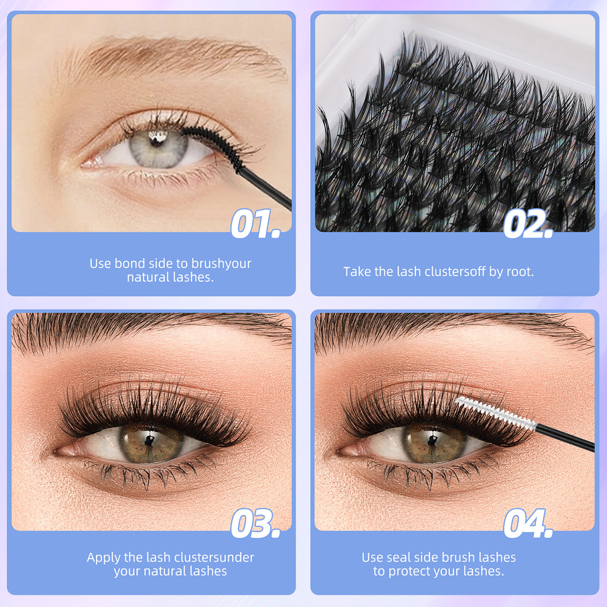 Velvet Veil Segmented Natural Eyelashes Set