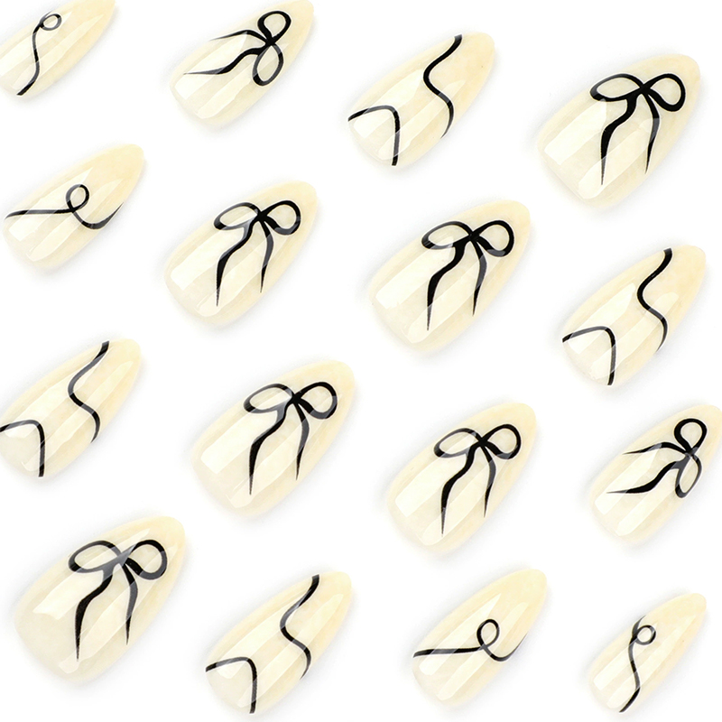 Timeless Bow White Nails