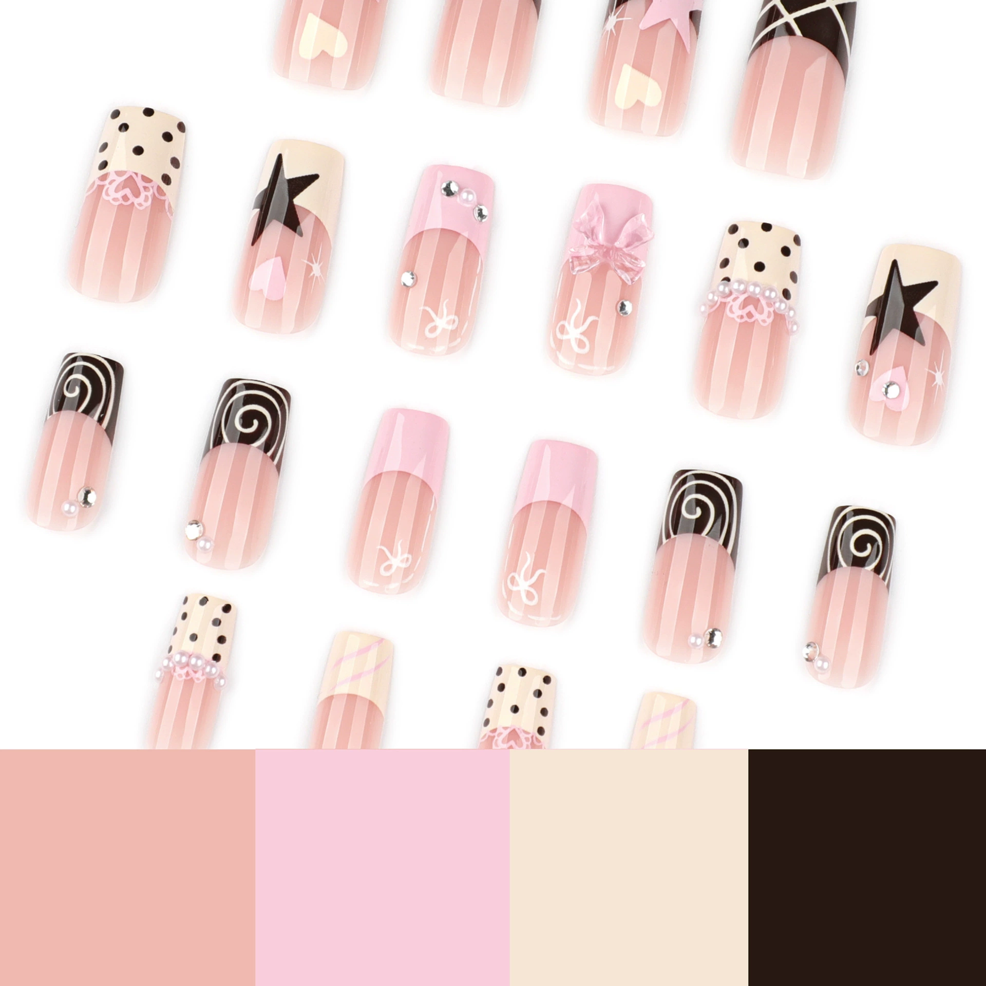 Cocoa Stars Multicolor Nails