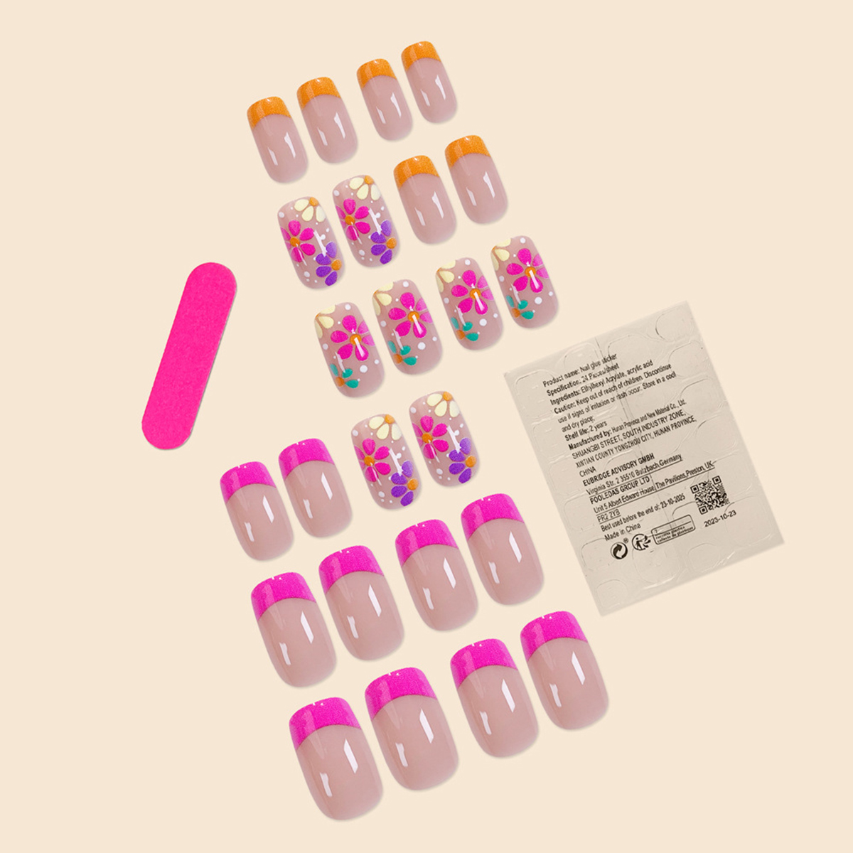 Floral Fiesta Multicolor Nails