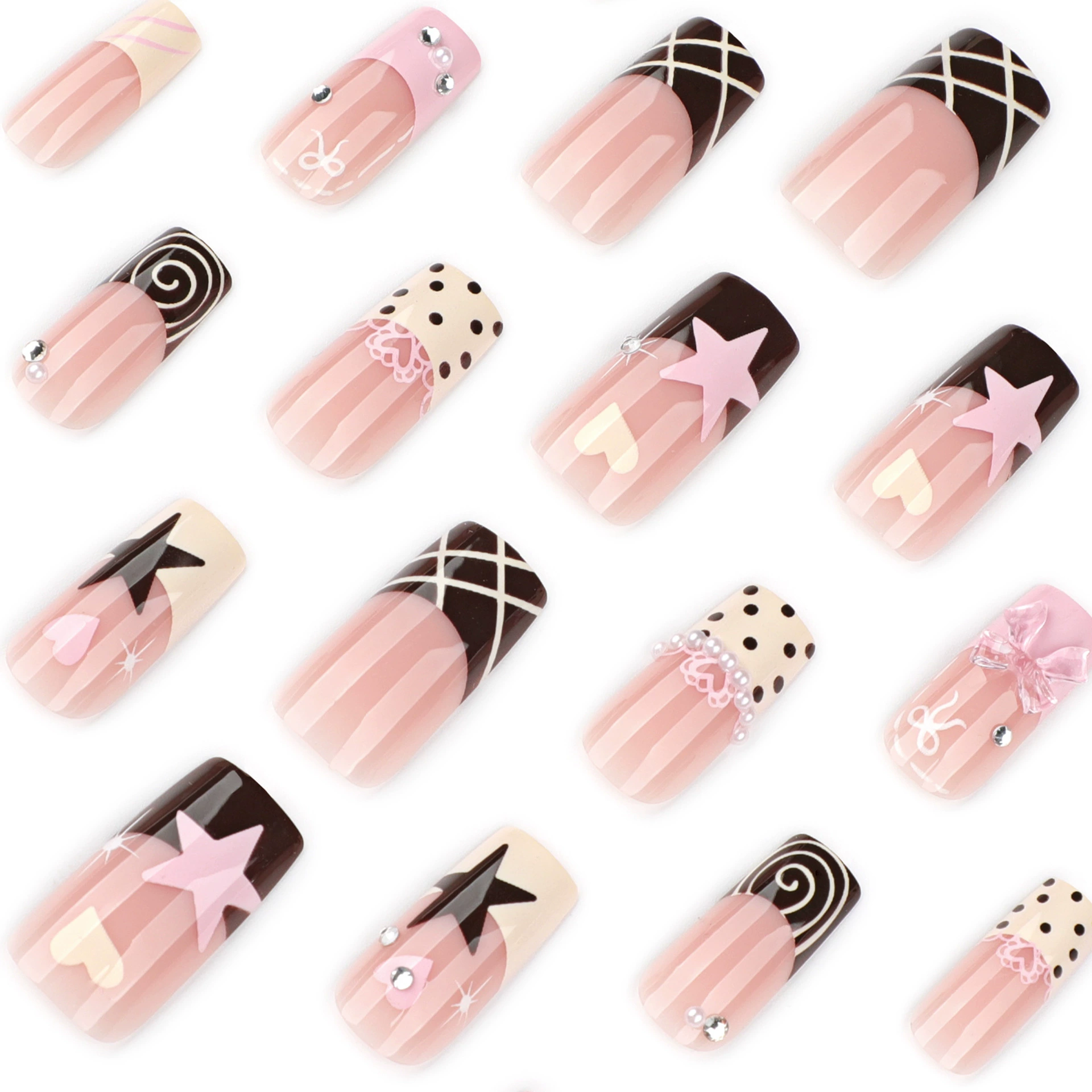 Cocoa Stars Multicolor Nails