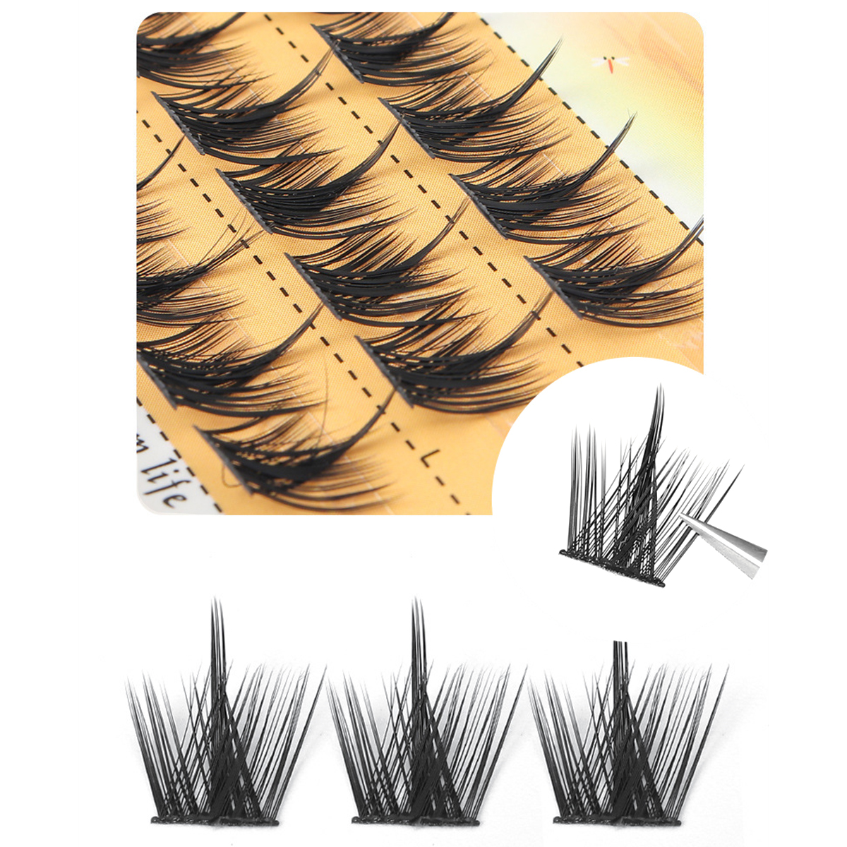 Shadowed Symphony 3 Rows Segmented Natural Lashes