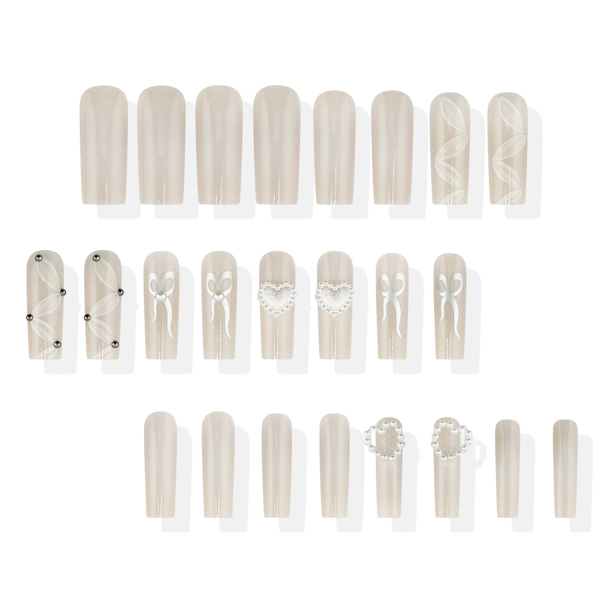 Heavenly Hearts Pink Nails