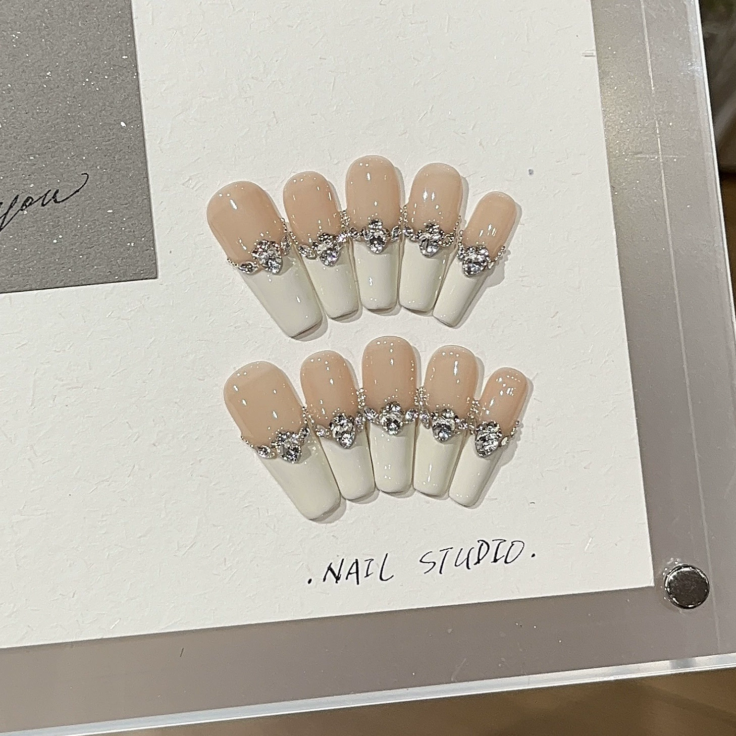 Pearl Shine White Nails