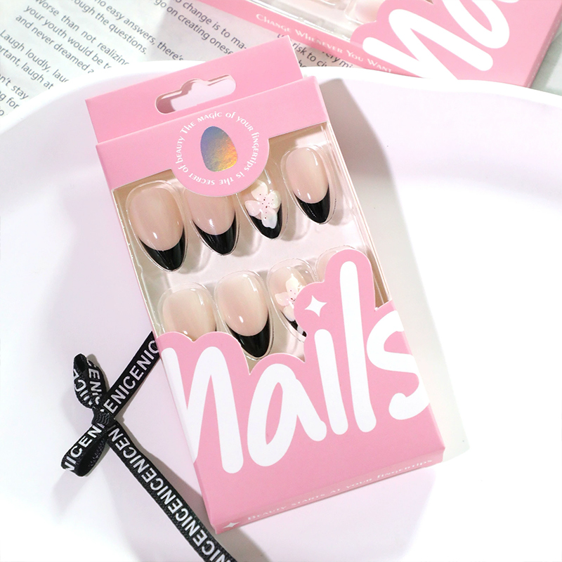 Shadow Rose Black Nails