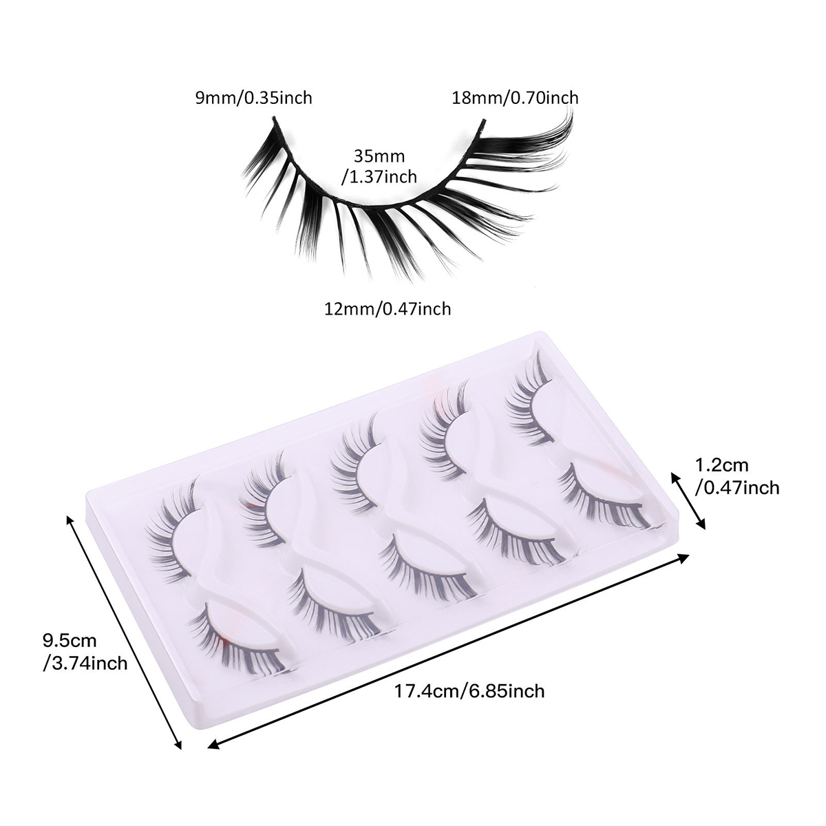 Today's Luck 5 Pairs Natural Lashes