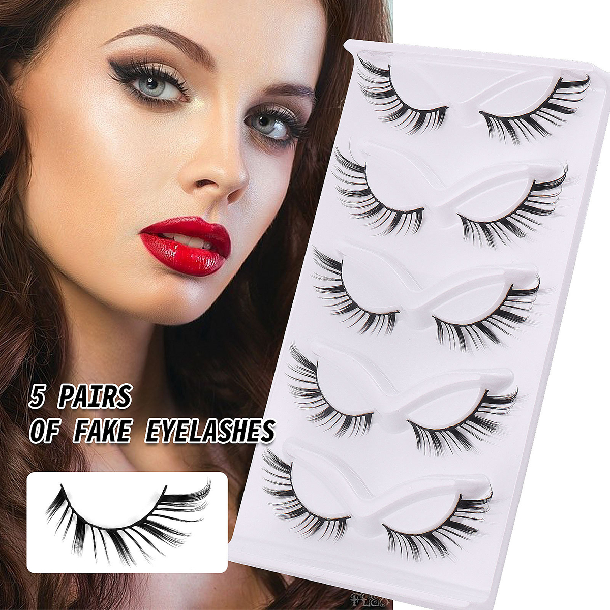 Today's Luck 5 Pairs Natural Lashes