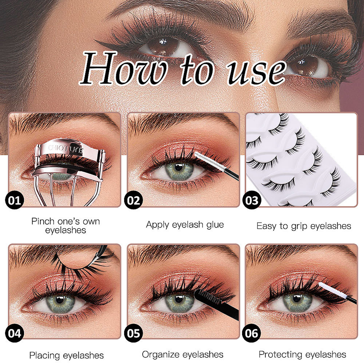 Today's Luck 5 Pairs Natural Lashes