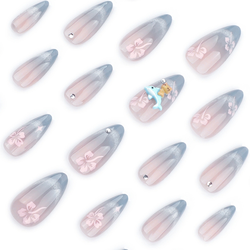 Aqua Fantasy Blue Nails