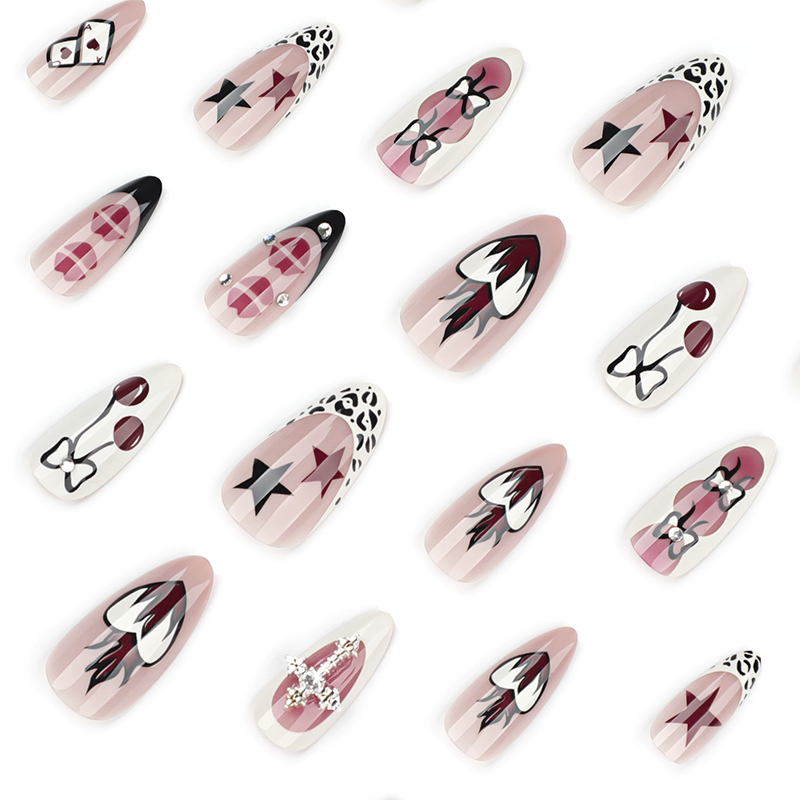 Cherry Casino Multicolor Nails