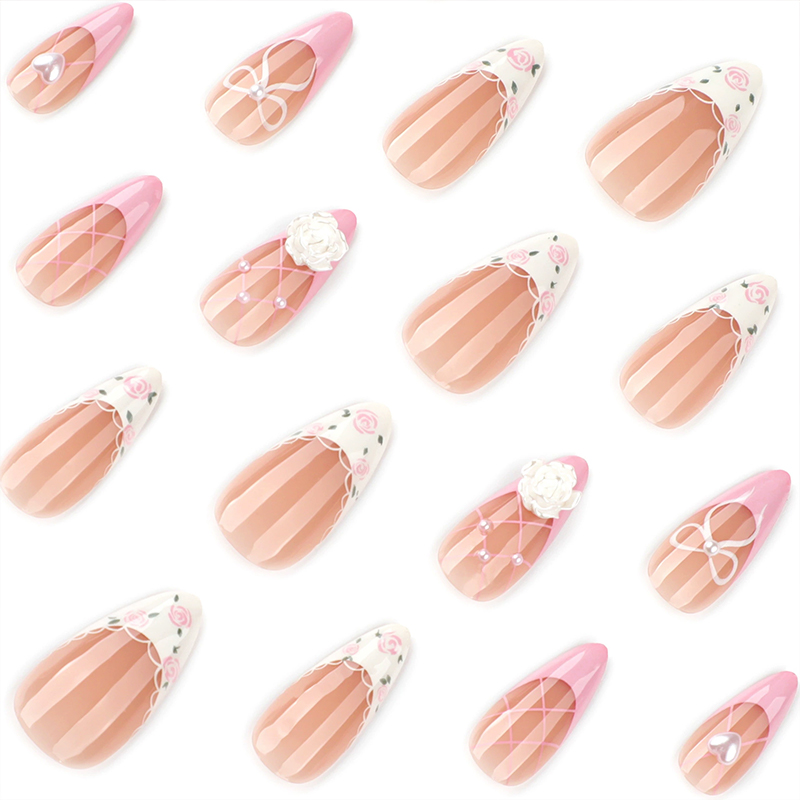 Lace Princess Pink Nails