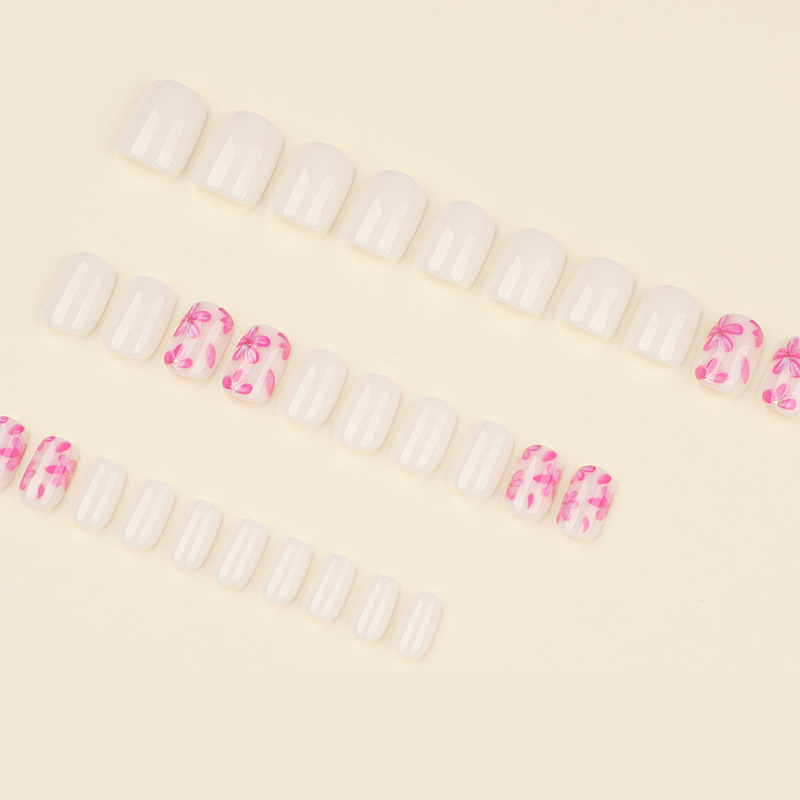 Ivory Bloom Pink Nails
