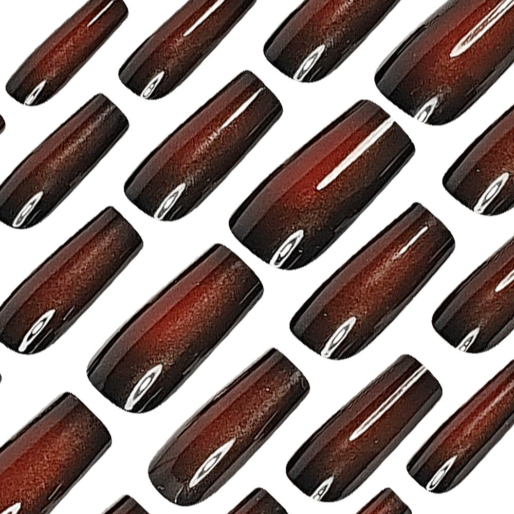 Midnight Ruby Red Nails