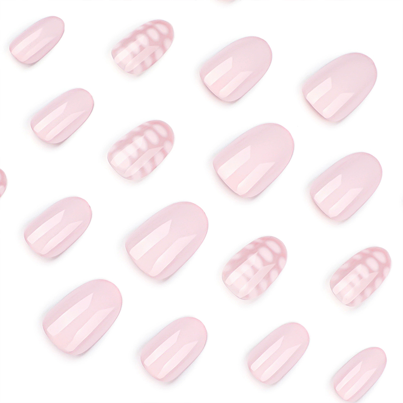 Polka Dream Pink Nails