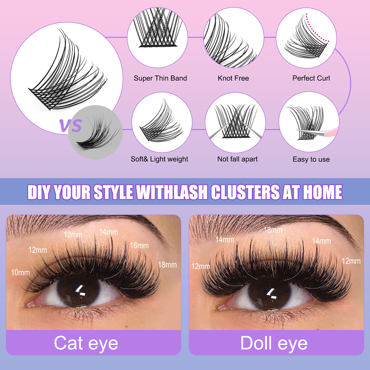 Meteor Shower Segmented Natural Eyelashes Set