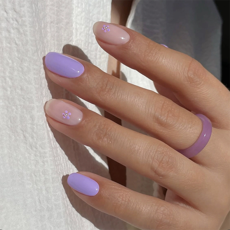Mauve Poetry Purple Nails