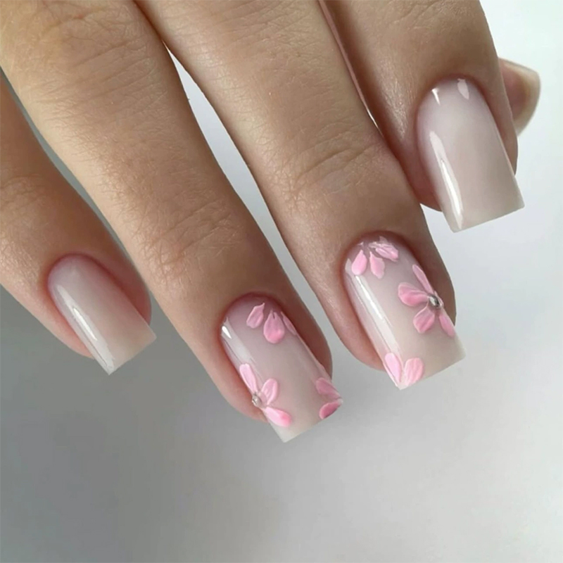 Soft Poetry Pink Nails