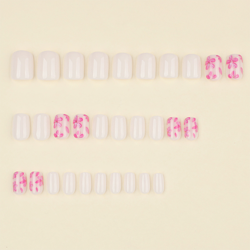 Ivory Bloom Pink Nails
