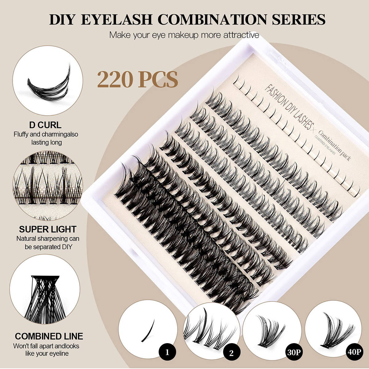 Phoenix Feathers Segmented Natural Lashes