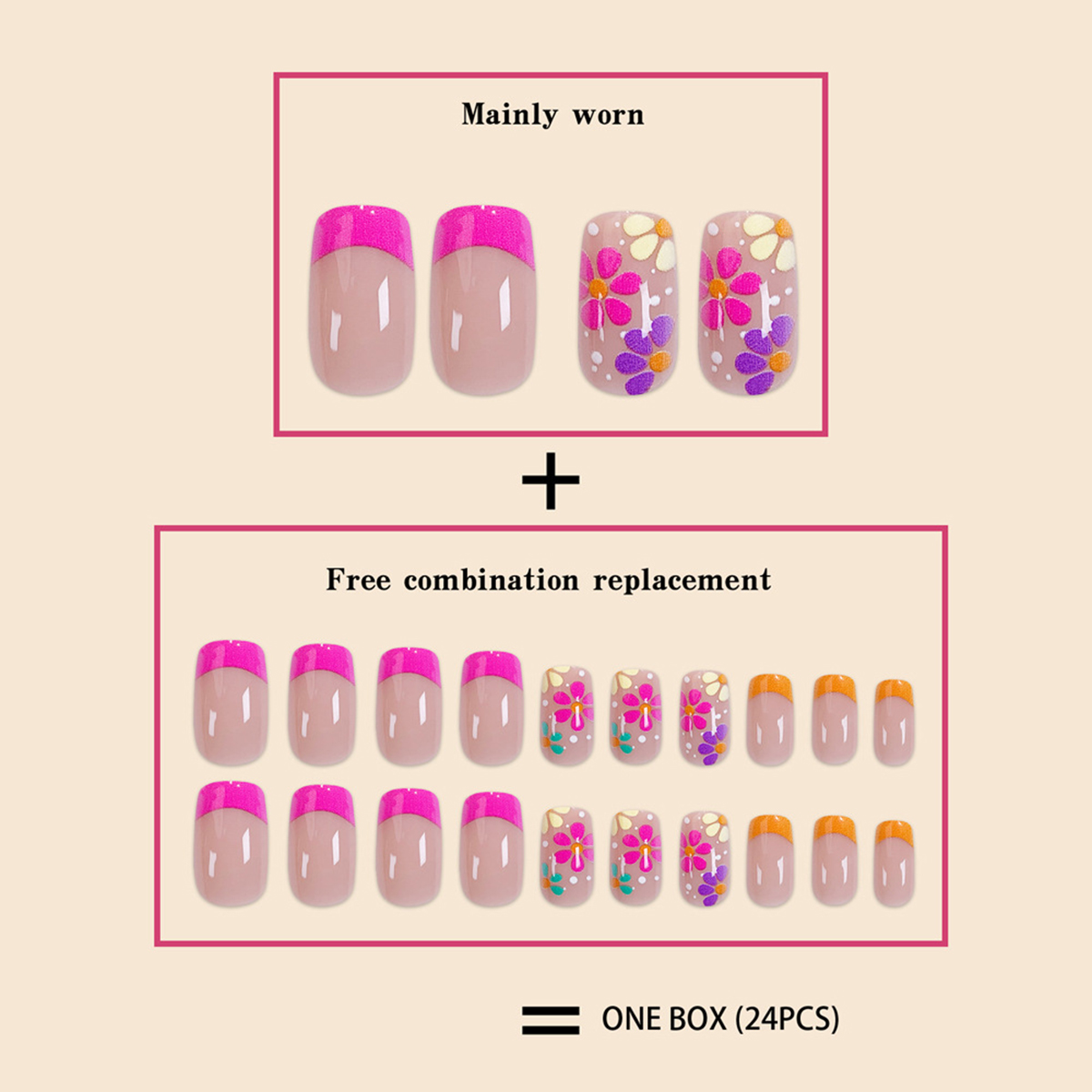 Floral Fiesta Multicolor Nails