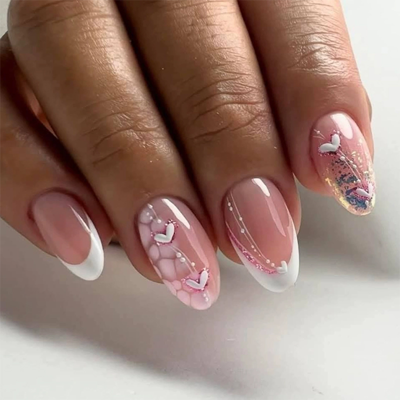 Romance Glow Pink Nails