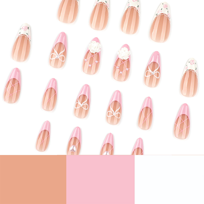 Lace Princess Pink Nails