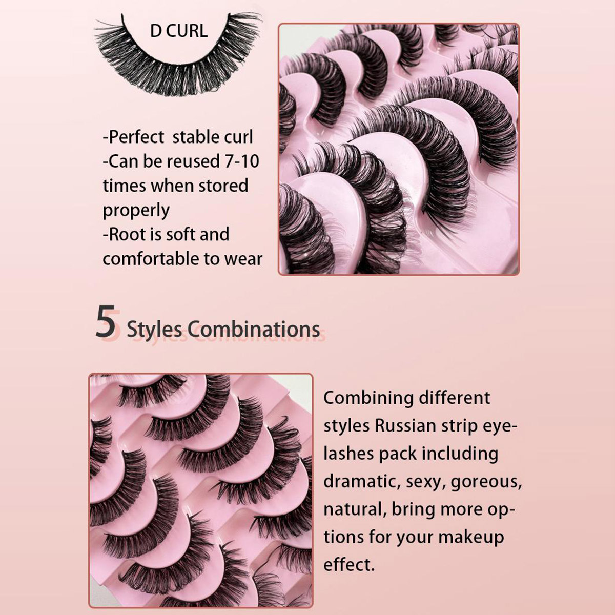 Mood Matrix 10 Pairs Natural Lashes