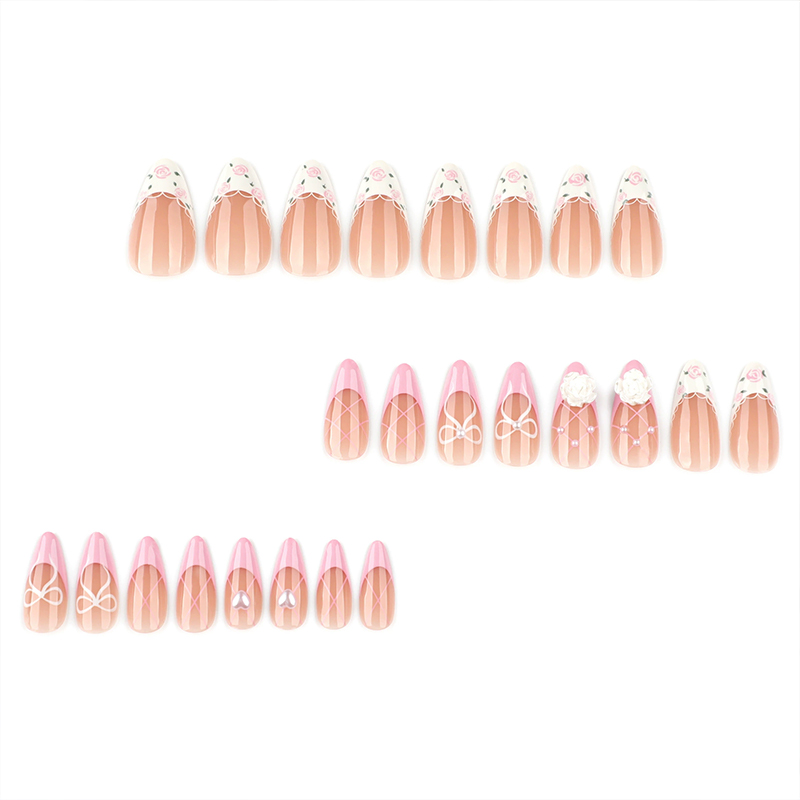 Lace Princess Pink Nails